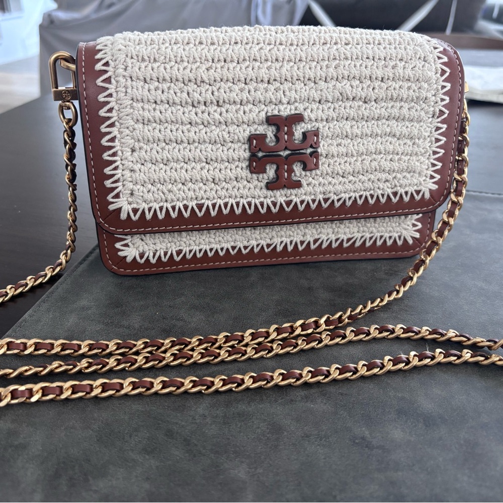 Tory Burch Britten crochet crossbody / shoulder bag